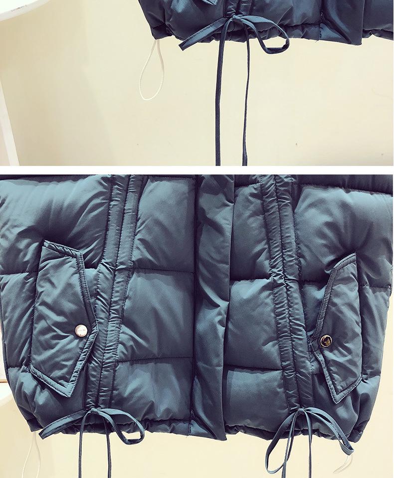 2024 Women's Short Slimming Sleeveless Down Vest - Korean Style, Autumn/Winter