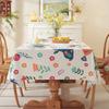 Пасхальный принт Бахрома Кролик Цветок Прямоугольная Скатерть Скатерть для Кофейного Столика