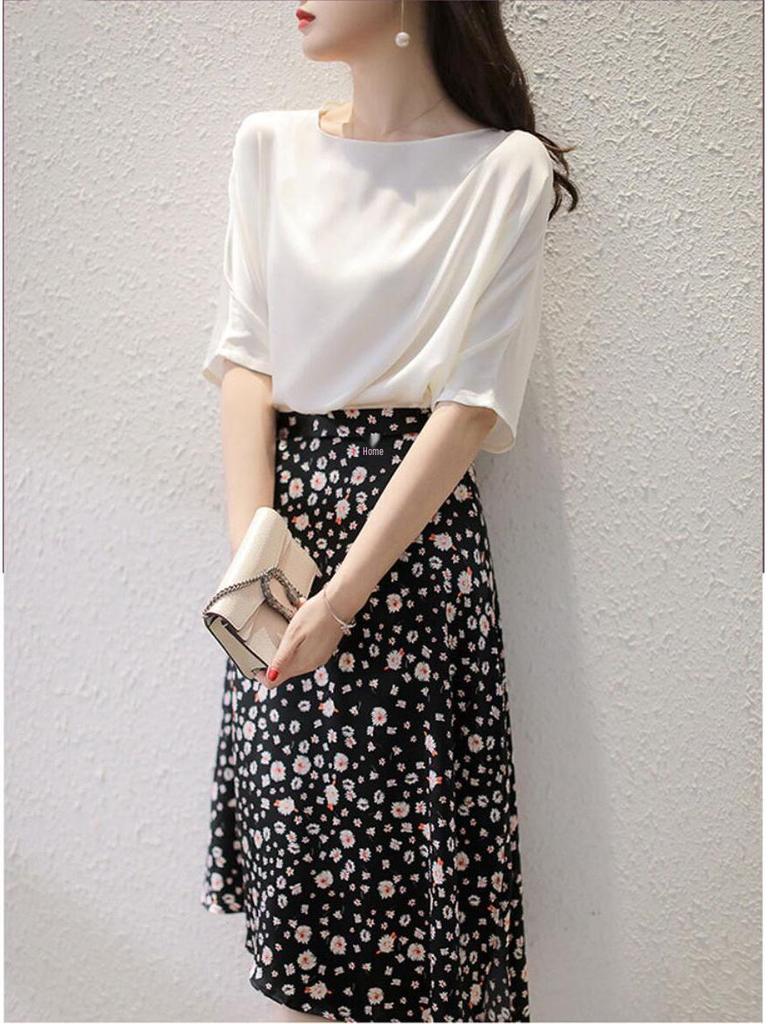 Женский облегающий топ с рукавом три четверти в корейском стиле из сатина