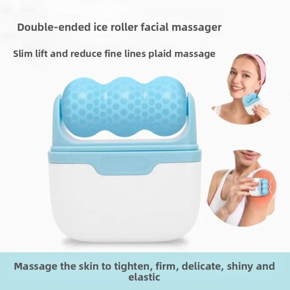 Multi-Functional Ice Compress Massage Roller 2 In 1 Double Roller Ice Massage Facial Massager