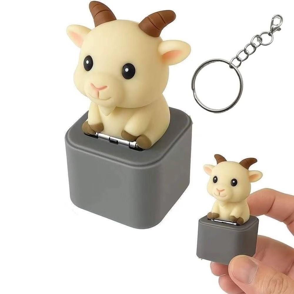 LED Light Animal Clicker Keychain Fidget Sound-producing Toy Anxiety Sensing Toy For Adults