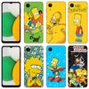 The Simpsons Black Silicone Phone Case For Samsung Galaxy A01 A03 Core A04 E A02 A05 A10 A20 A21 A30 A50 S A6 A8 Plus A7 2018