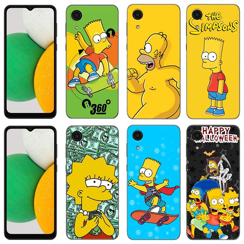 The Simpsons Black Silicone Phone Case For Samsung Galaxy A01 A03 Core A04 E A02 A05 A10 A20 A21 A30 A50 S A6 A8 Plus A7 2018