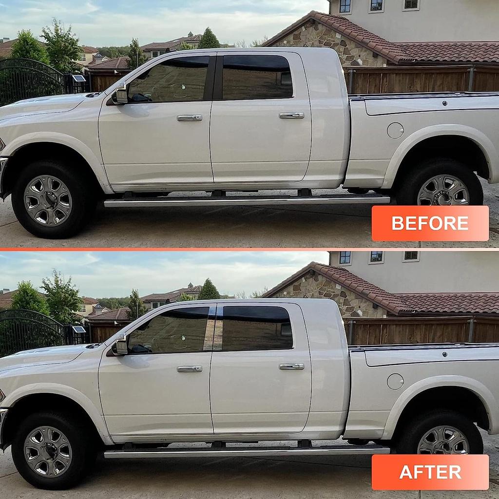 4 шт., наклейки на стойки бокового окна двери автомобиля, автостайлинг, подходят для Dodge Ram 1500/2500/3500/4500/5500 2009-2018