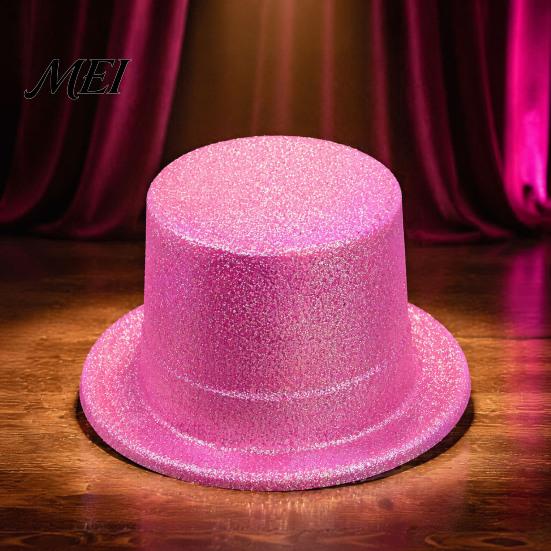 Reusable Party Hats for Annual Events Shiny Top Hats, Glitter Hat Adult Kids, Colorful Magician Hat, Victorian Dress Up Christmas Sparkling