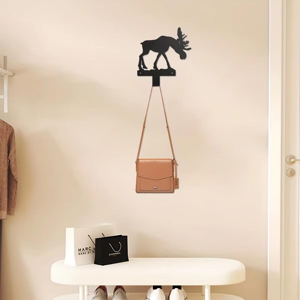 Металлические крючки для ключей в виде лося - Многофункциональные настенные крючки для одежды, сумок и ключей, Эстетичный настенный декор для комнаты