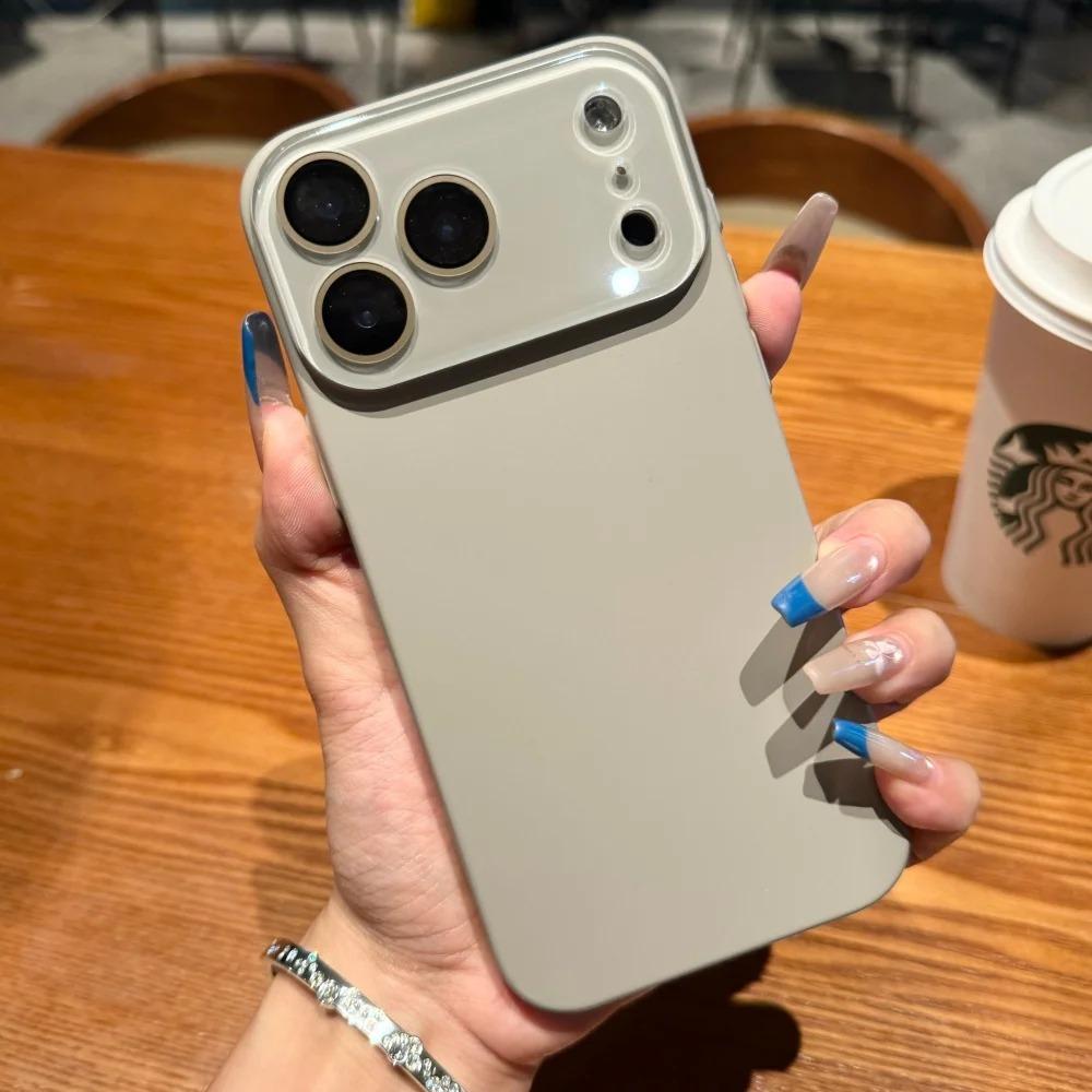 Роскошный противоударный чехол для телефона с матовым покрытием, приятный на ощупь, для iPhone 17 16 15 14 Plus 13 12 Pro Max 17Pro Air, защитная крышка для объектива камеры