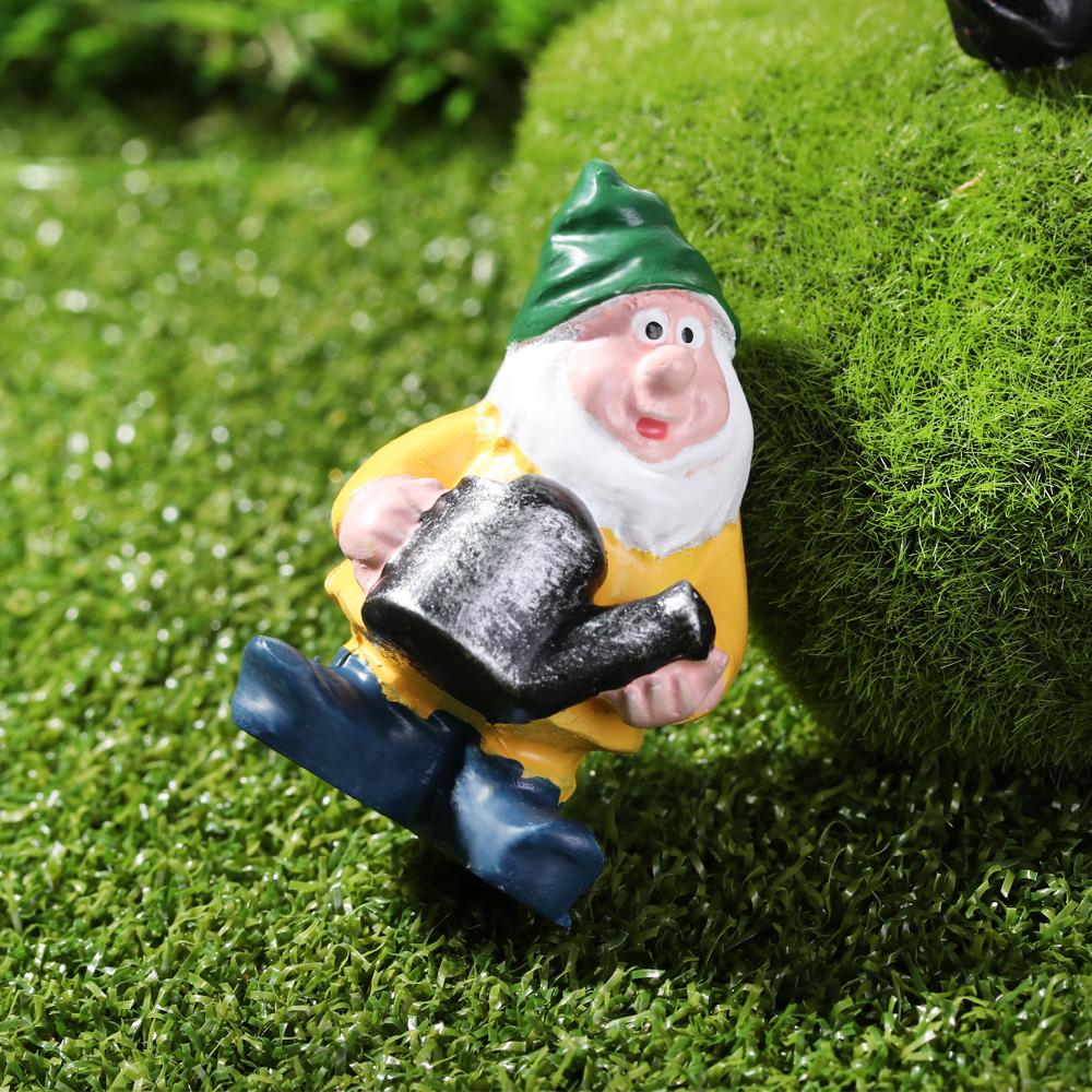 Hand-painted Fairy Garden Gnomes Desktop Decoration Miniature Dwarfs Statue Mini Gnome Figurines