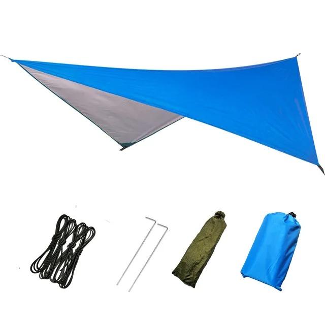 Camping Tarp 4x3m 3x3m Outdoor Canopy Awning Tent Hiking Camping Travel Beach Waterproof Sun Shelter Canopy Diamond-shaped Picnic Shade Tent