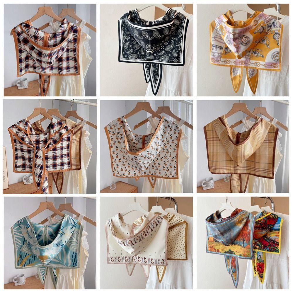 Windproof Summer Hooded Silk Shawl Sun Protection Silk Scarf Hat Sunscreen Scarf Lady