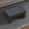 LED Infinity Coffee Table, Black, 70x50x30 Cm