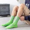 Harajuku Hip-Hop Street Sports Skate Sock Tie Dye Cotton Lightning Designer Happy White Socks Women