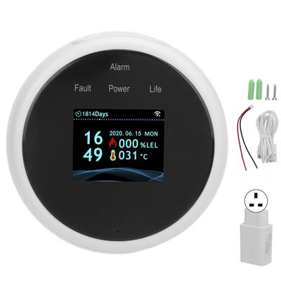 Сигнализация горючего газа WiFi, детектор утечки метана, звуковое и световое предупреждение для Tuya