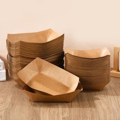 Кухня 5 шт. Одноразовые миски для закусок Кондитерские мешки Крафт-бумага Десертный поднос для торта Поднос для еды Маслостойкие картонные коробки Посуда для вечеринки