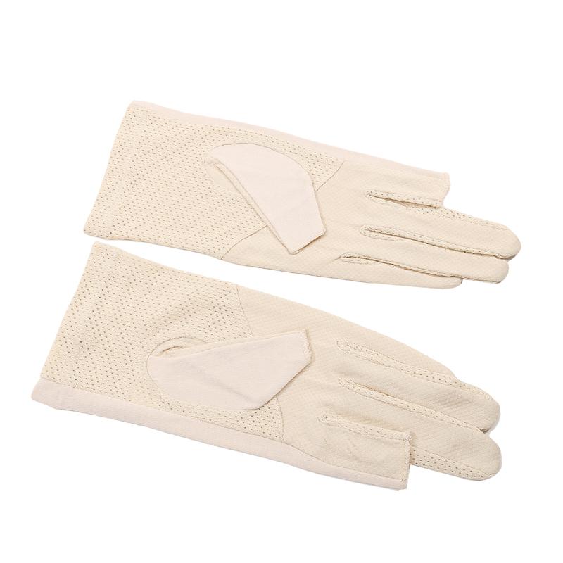 Женские летние тонкие короткие перчатки из полиэстера и хлопка, спортивные нескользящие дышащие перчатки для вождения и езды, солнцезащитные перчатки