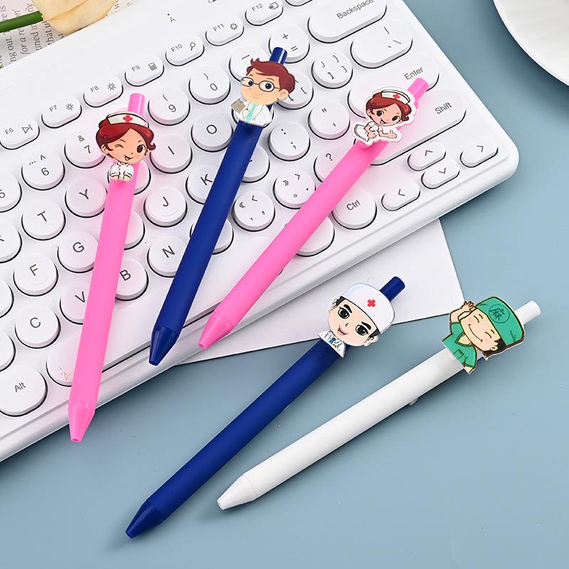 Креативная мультяшная больничная серия ярких цветов, нейтральная ручка для медсестры и доктора, 0,5 мм, гелевая ручка с черными чернилами, принадлежности для клиники