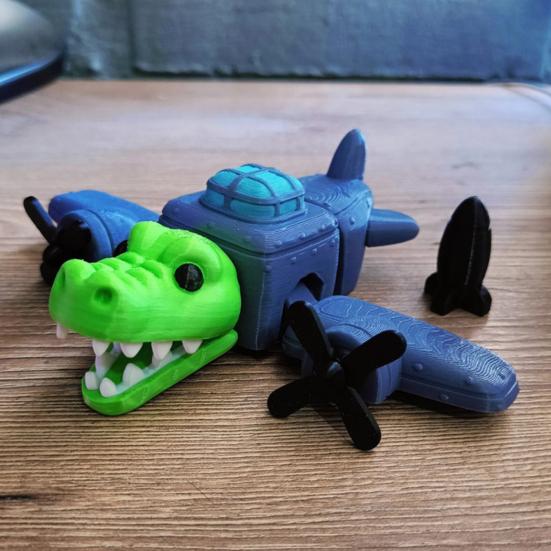 3D-печатный крокодиловый орнамент, портативная игрушка-фиджет в виде животного, гибкий бомбер-крокодил, снятие стресса