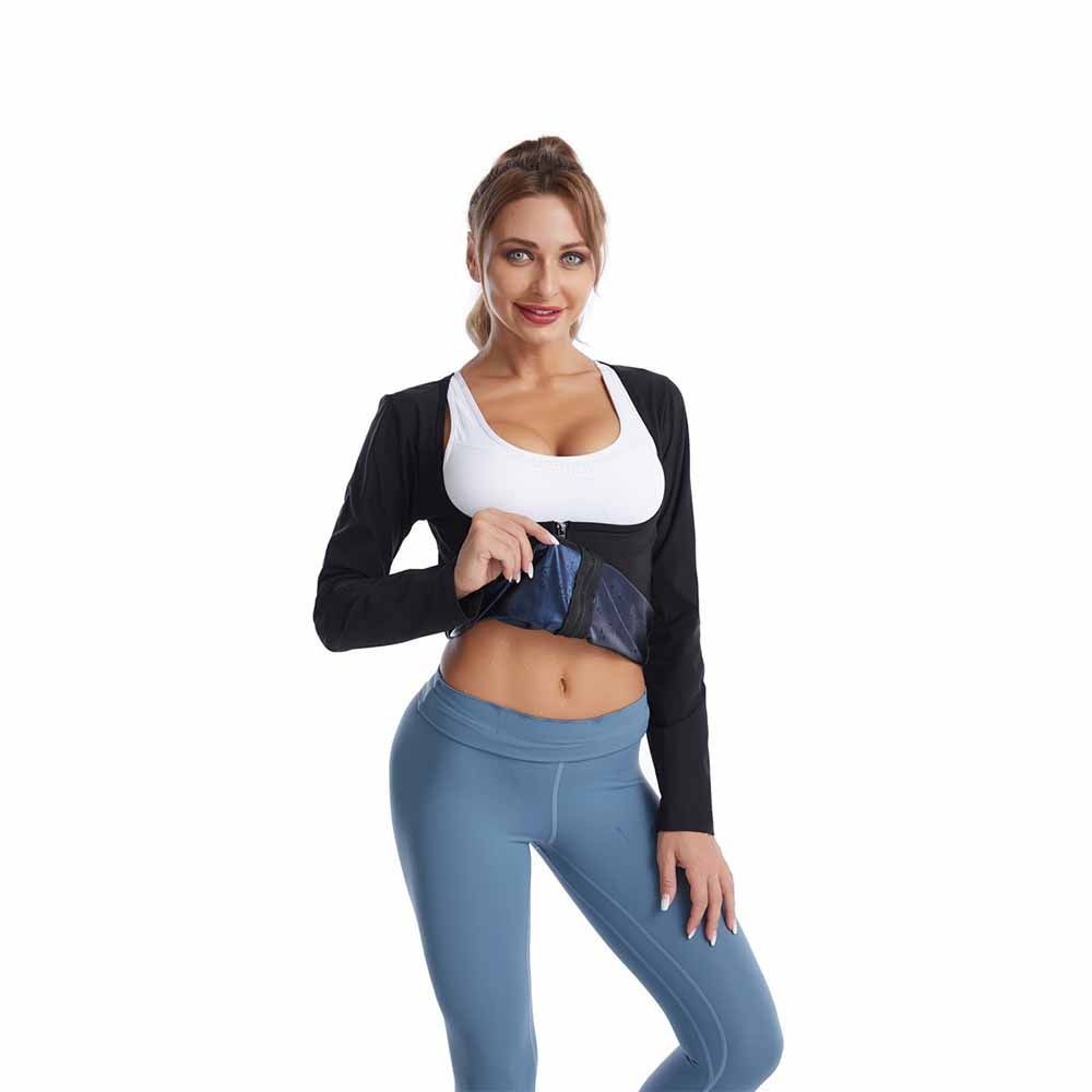 Zipper Design Waist Trainer Vest Long Sleeve Body Shaper Body Shaping Shapewear Tank Top Sauna Use