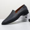 Модные мужские повседневные туфли из натуральной кожи с острым носком, мужские лоферы, дышащая офисная обувь, мужские дизайнерские слипоны для вождения, мокасины