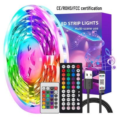 Водонепроницаемый комплект светодиодной ленты 5050 RGB с 44-кнопочным пультом и Bluetooth-управлением для подсветки телевизора