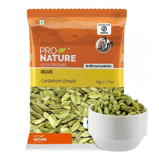 Pro Nature 100% Organic Cardamom (Small) 50 Gram