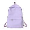 Women Schoolbag Waterproof Large Capacity School Backpack Smooth Zipper Solid Color Teens Girl Casual Daypack Bag Student Supply