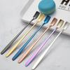 304 Stainless Steel Square Head Spoon Coffee Spoon Mug Spoon Long Handle Honey Mixing Spoon Gift Spoon Kitchen Accessories