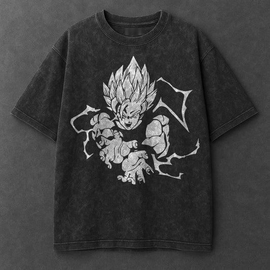 2026 Anime Dragon Ball Vintage Washed Oversized TShirt Man Women Cotton Short Sleeve Tee Casual Top Mens Clothing Y2k Harajuku