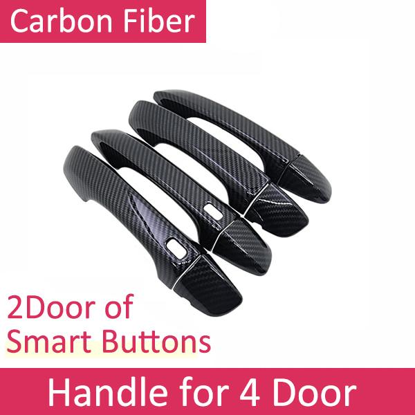 For Volkswagen VW Tiguan AD BW MK2 2016 2017 2018 Carbon Fiber Door Handle Cover Trim Protective Stickers