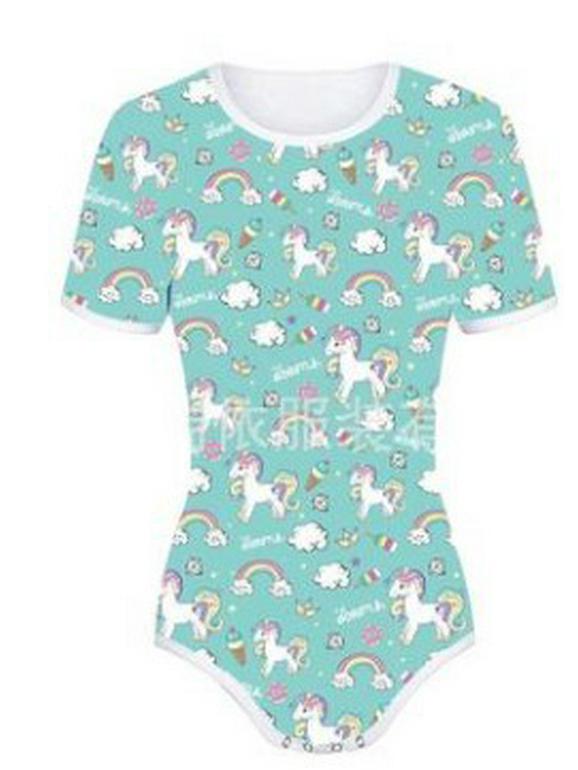 Короткий комбинезон-пижама для взрослых любителей подгузников (2023).