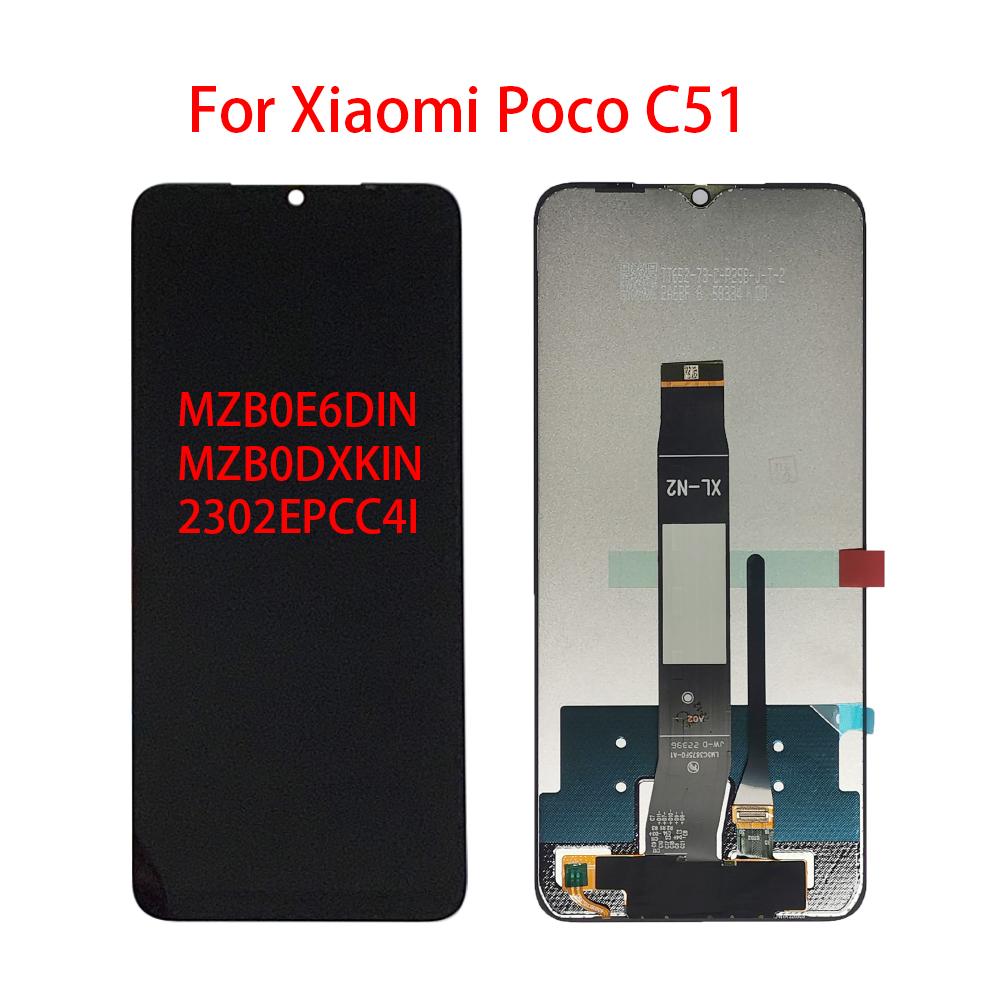 LCD Screen For Xiaomi Poco C51 LCD Display Touch Screen Digitizer Full Assembly Replacement