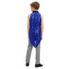Boys Sparkly Sequins Medieval Vest Front Zip Victorian Waistcoat Circus Tailcoat Halloween Costume