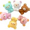 Bath Toy Figure Pukapuka Pastel Bear 6 Types X 1 Piece of Each Set of 6 Capacity for Home and Birthday Toys Toys Dolls Figures Bathroom Toys Toys
