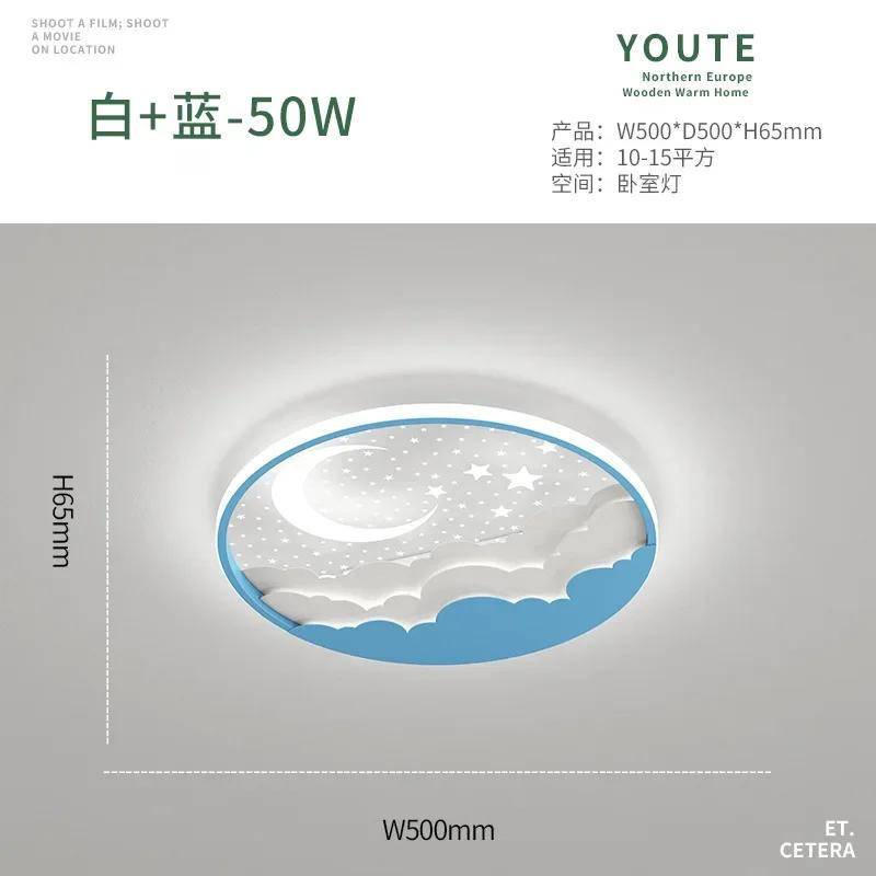 Новая светодиодная потолочная лампа для детской комнаты, креативная люстра в виде мультяшной луны и звезд для спальни, для комнаты мальчика/девочки, декор для ресторана, светильник