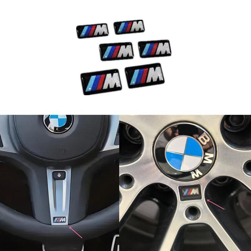 4Pcs Car Steering Wheel Badge Stickers Accessories For BMW M Performance E46 E90 F10 F30 X3 F20 E60 E70 E39 E36 E87 X7 AG9