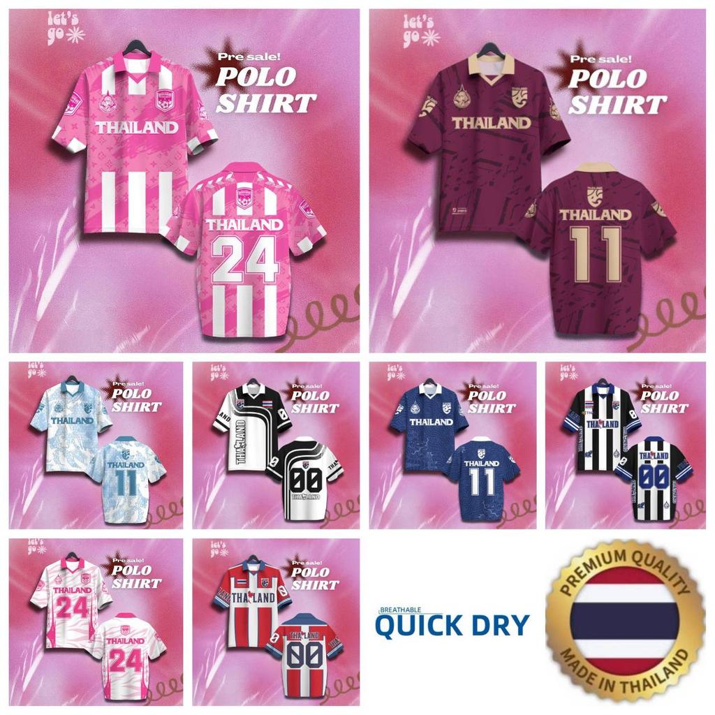ТАИЛАНД Футбол Футбол Поло Винтажная Футболка Национальный Флаг Логотип Слон Значок Карта Унисекс Мужчины Женщины ДЖЕРСИ Принт Быстросохнущая С Коротким Рукавом Форма