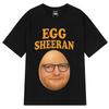 Футболка с забавным графическим мемом Egg Sheeran, летняя, с коротким рукавом, свободная, повседневная, оверсайз, мужская, женская, хлопковая, хип-хоп