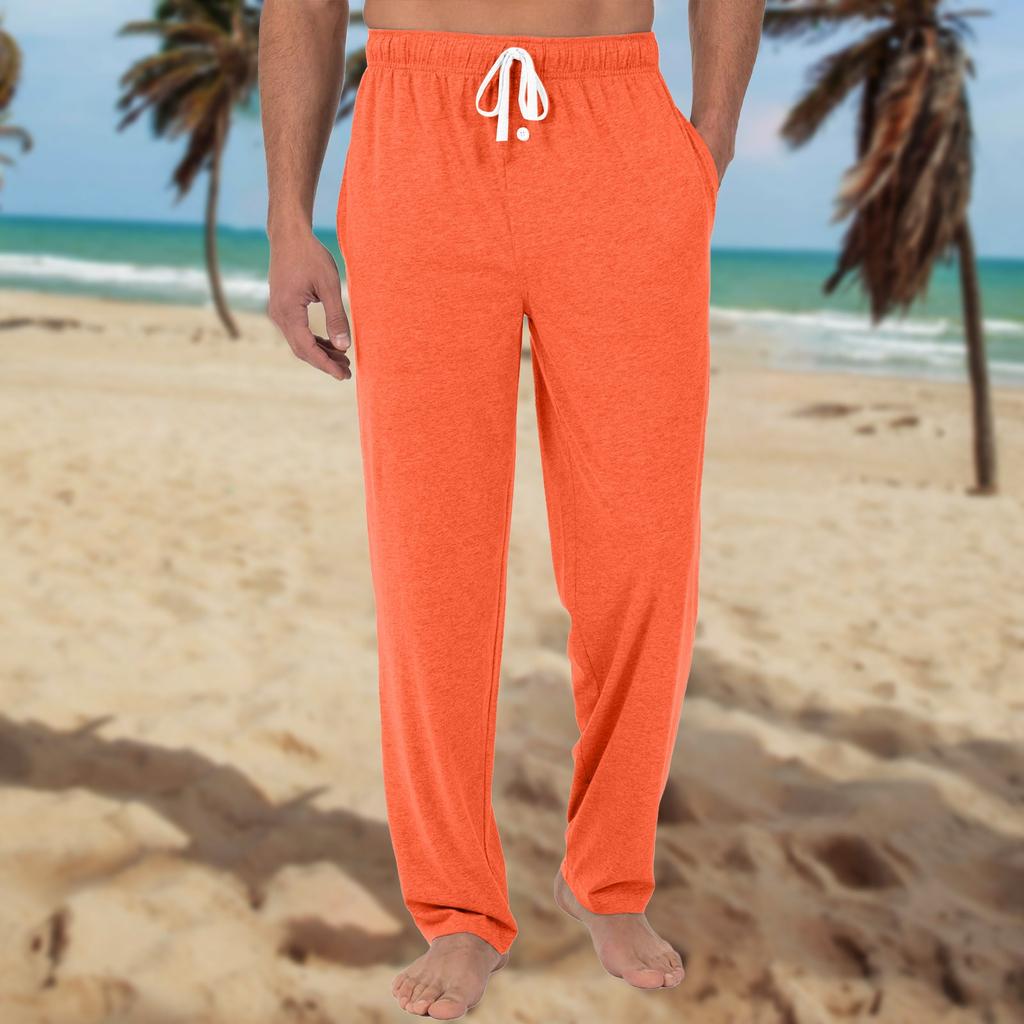 Мужские трикотажные модные повседневные брюки с напечатанным карманом, пижамные брюки