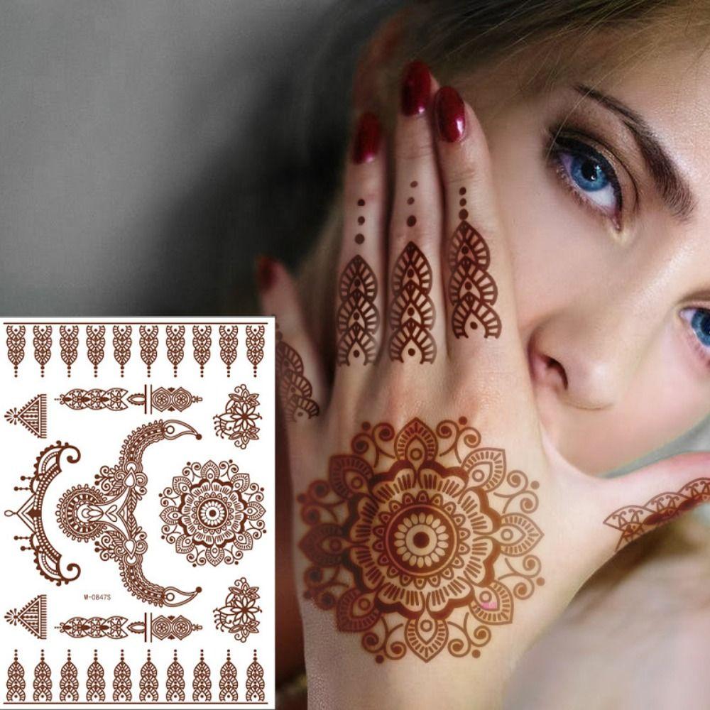 Wedding Tool Body Art Sticker Henna Tattoo Stickers Water Transfer Decals Temporary Tattoo