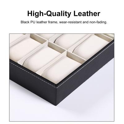 Коробка для хранения часов. Витрина с 10 слотами. Органайзер из настоящего стекла со стеклянной крышкой в ​​рамке. Элегантный контраст.