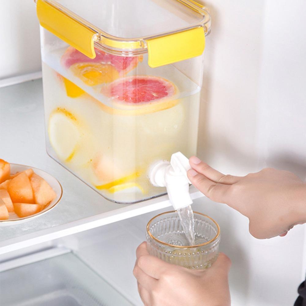 With Spigot Cold Water Kettle Plastic Water Container Portable Drink Dispenser Kitchen