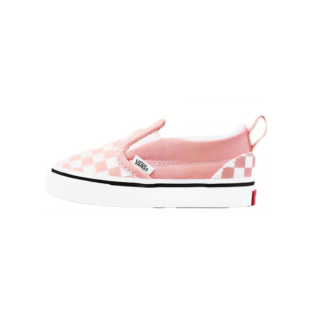 Vans Классические слипоны V TD Шахматная клетка - Черно-белые детские кроссовки VN0A34885GX