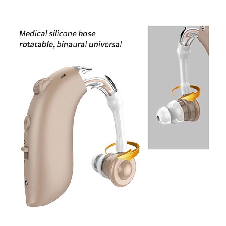 НОВЫЙ цифровой слуховой аппарат, USB перезаряжаемый усилитель звука, аудиофон для глухих, за ухом, цифровой слуховой аппарат для глухих и пожилых людей