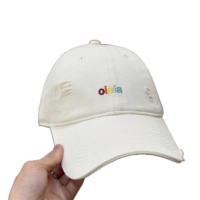 Spring And Summer Color Letter Embroidery Baseball Cap Female Face Small Cap Male Tide High Quality