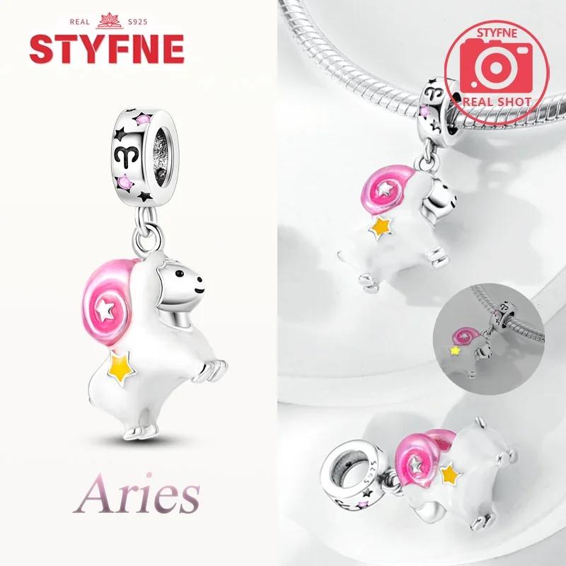 Медные Светящиеся Созвездия Шармы Скорпион Рак Подвеска Бусина Подходит для Оригинального Браслета DIY Тонкие Ювелирные Изделия Для Женщин Подарки