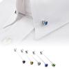 Men's Formal Shirt Collar Pin Rhinestone Bar Clasp Clip Barbell Lapel Stick