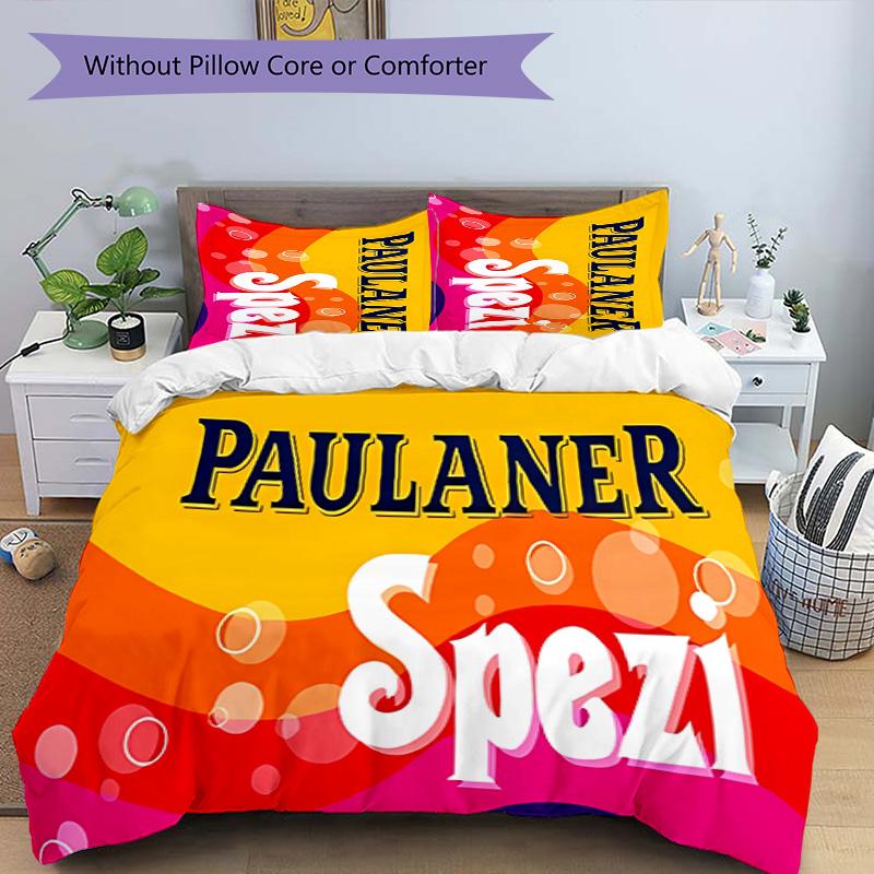 3pcs Spezi logo pattern bedding set duvet cover set includes duvet cover &pillowcases, perfect all season bedroom decoration & gift