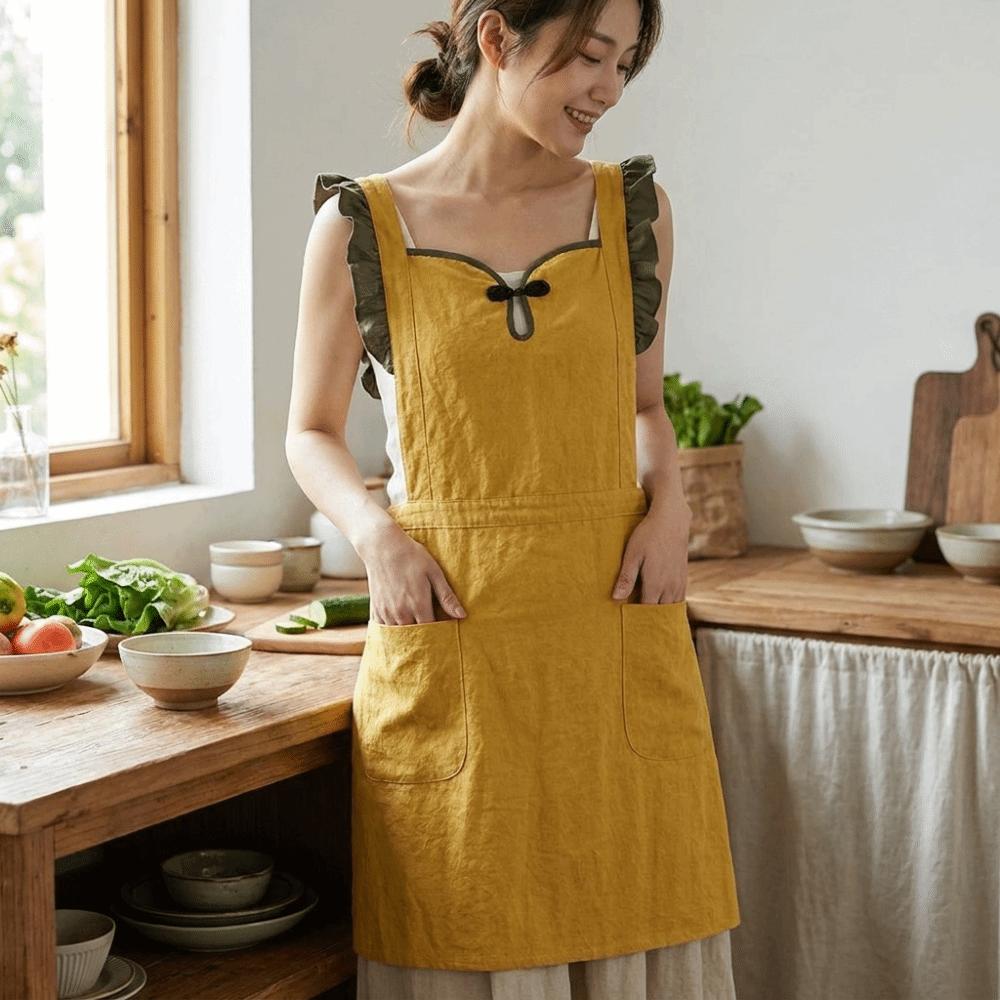 Adjustable Waterproof Apron Wear-resistant Kitchen Apron Durable Cooking Apron Baking