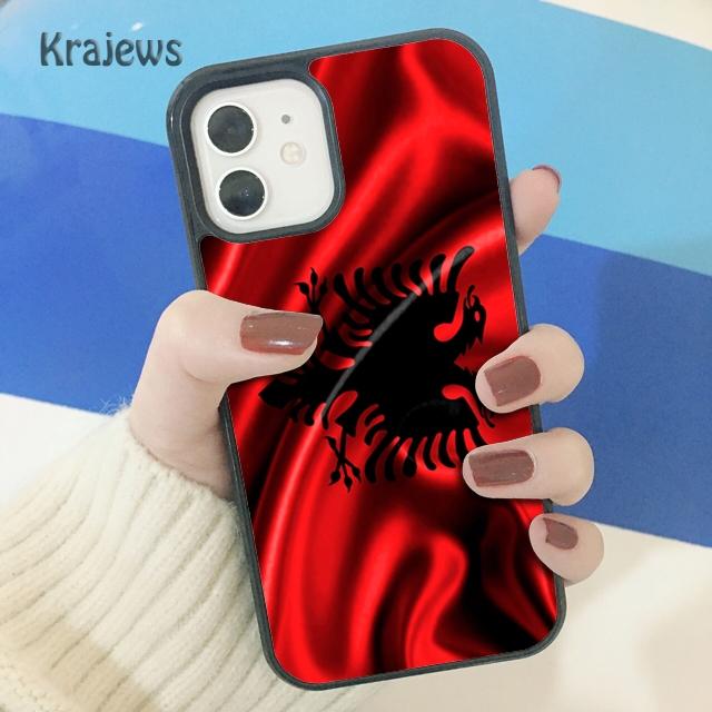 Мягкий чехол для телефона с баннером орла албанского флага для iPhone 14 5 SE 6s 7 8 plus X XR XS 11 12 13 pro max Samsung S21 S22 ultra