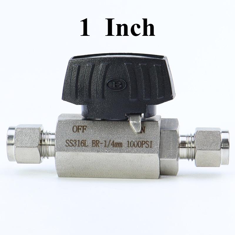 6 8 10 12 14 16 мм 1/4" 3/8" 1/2" 3/4" 1" Дюйм Труба Наружный Диаметр Компрессионный Фитинг 316L Нержавеющая Сталь Шестигранный Шаровой Кран 1000 PSI